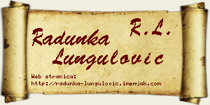 Radunka Lungulović vizit kartica